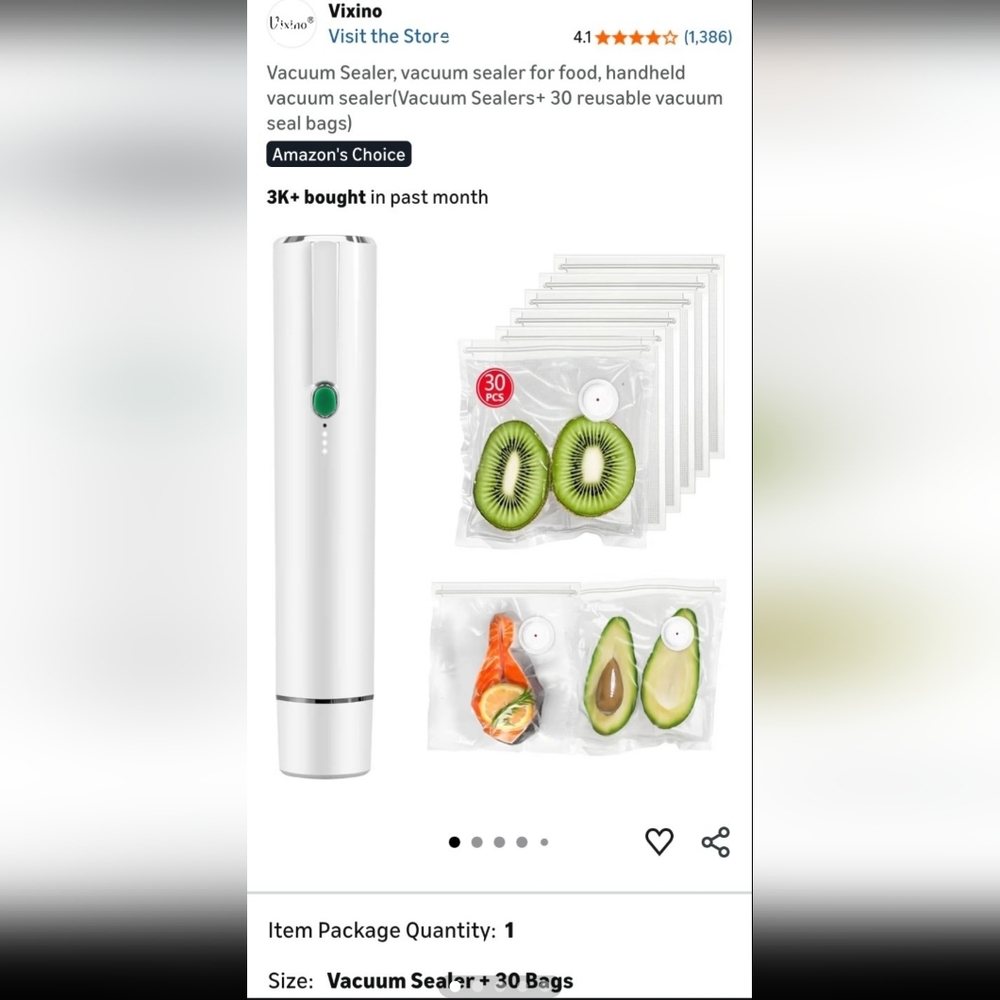 Vixino Vacuum Sealer with Bags